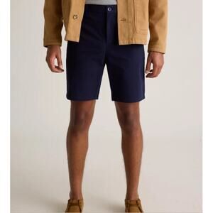 Quince Organic Cotton Classic Stretch Chino Shorts- 9" Men Size 32 Deep Navy NWT